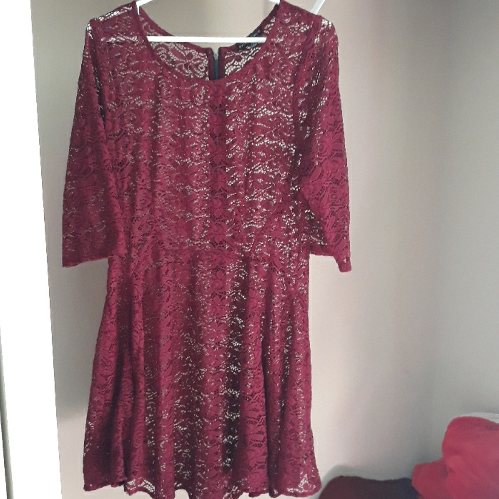 Burgundy overdress